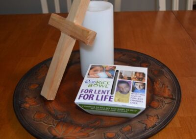 The Rice Bowl at the center of our Lenten table