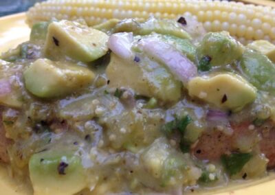Foodie Friday: Tuna with avocado-tomatillo sauce