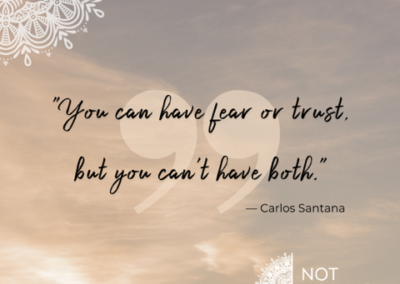 Fear or trust? Which will you choose?